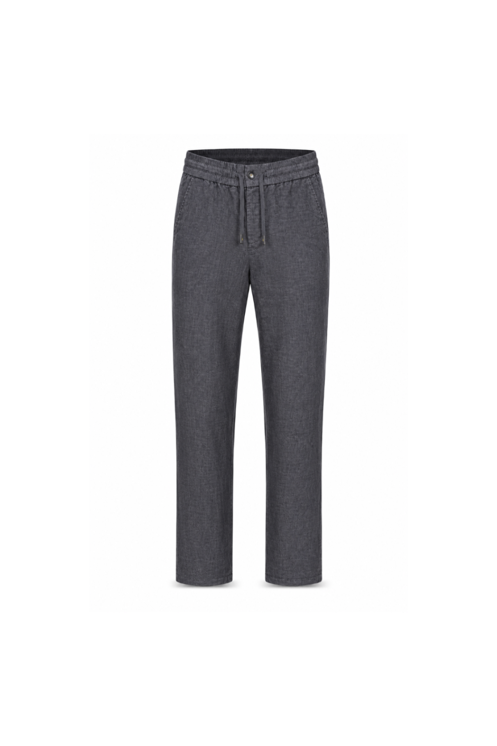Pantalón de Lino en Tono Gris Oscuro