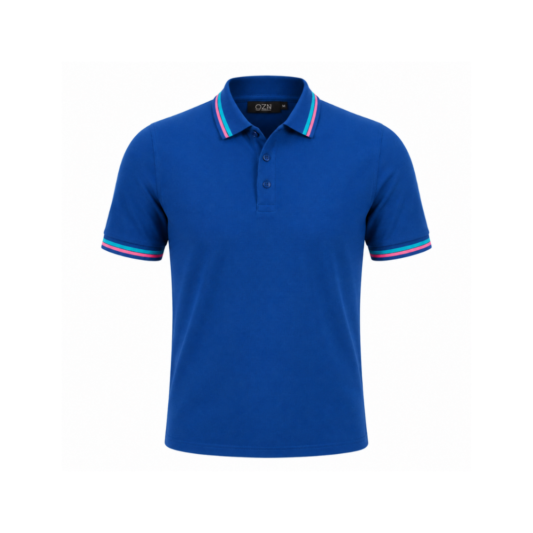 Polo Pique Moda Azul Rey