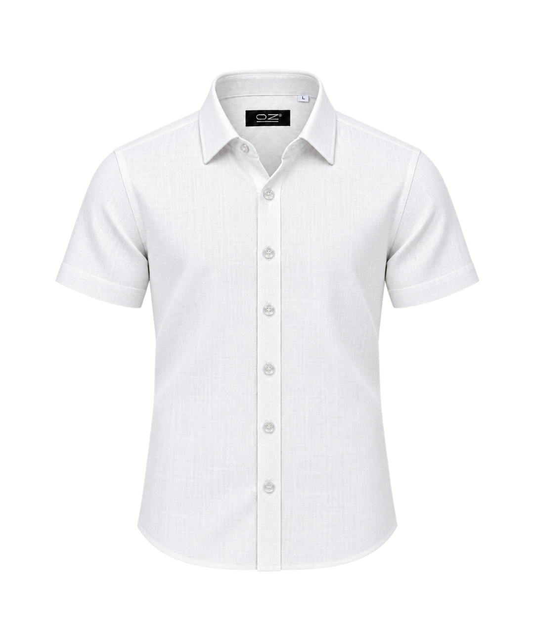 Camisa Lino Manga Corta Blanca