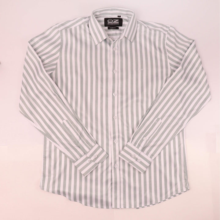 CAMISA RAYAS ML VERDE - Ref: 240119