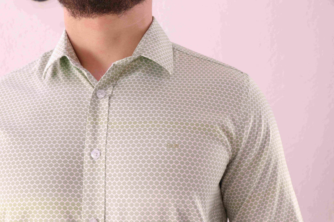 CAMISA ESTAMPADA ML VERDE - Ref: 240113