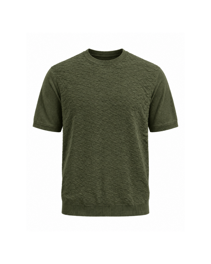 Camiseta Textura Gofrada  Verde Militar