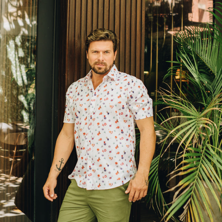 Camisa Estampada Color Blanco - Ref 240102