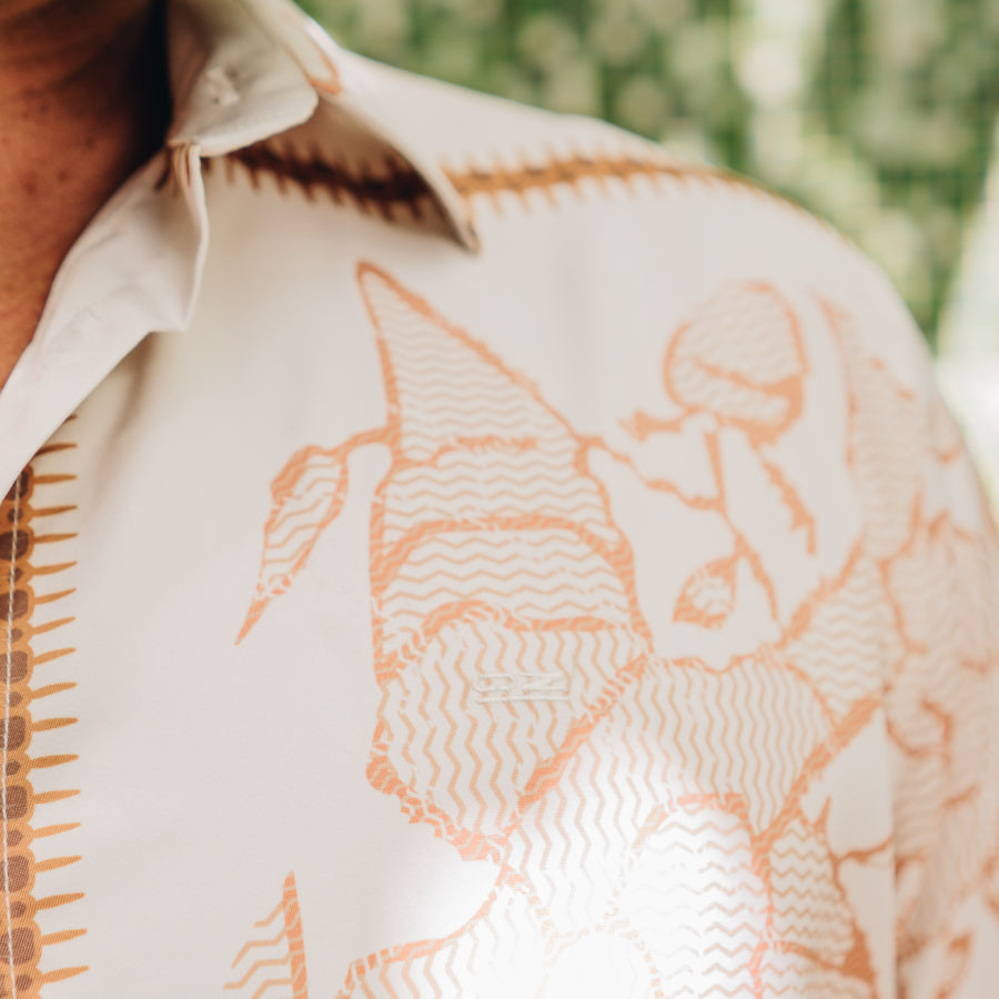 Camisa Estampada Color Blanco - Ref 240122