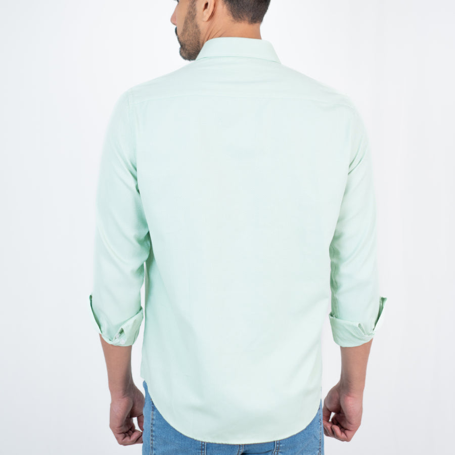 Camisa Lisa Manga Larga Color Verde - Ref 240105