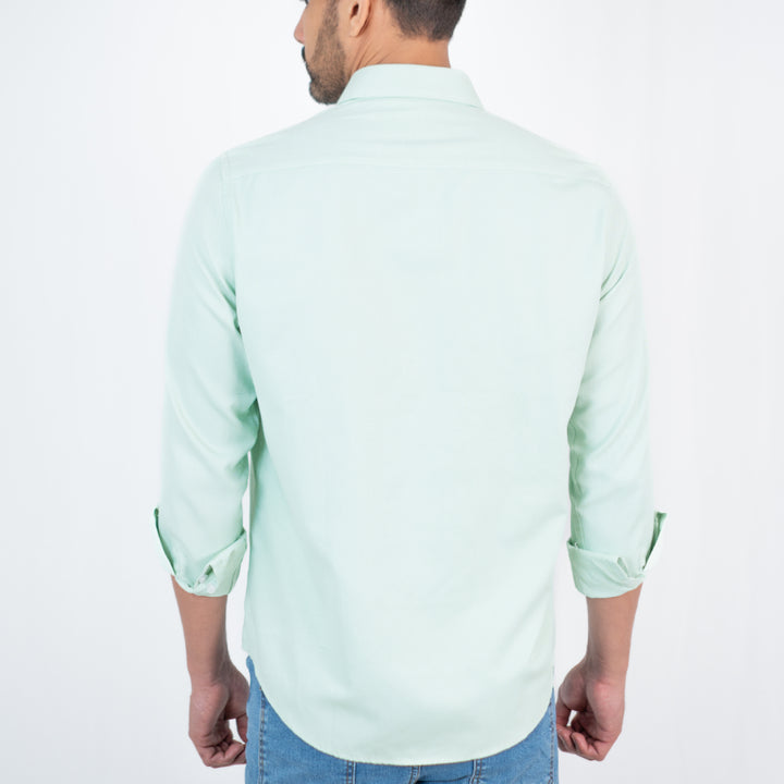 Camisa Lisa Manga Larga Color Verde - Ref 240105