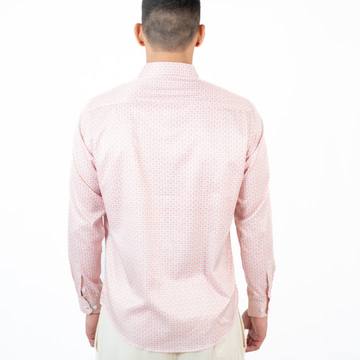 Camisa Estampada ML Color Blanco - Ref 240101