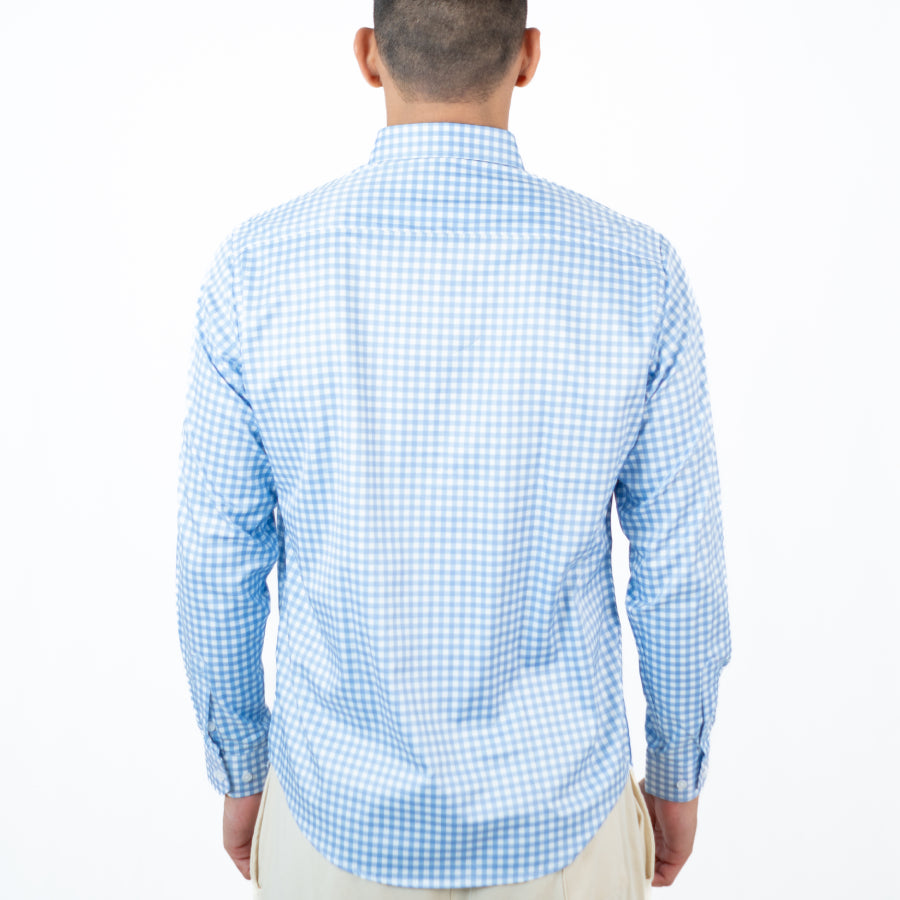 Camisa Cuadros ML Color Azul - Ref 240121