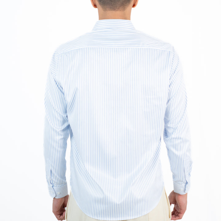 Camisa Rayas ML Color Blanco - Ref 240115