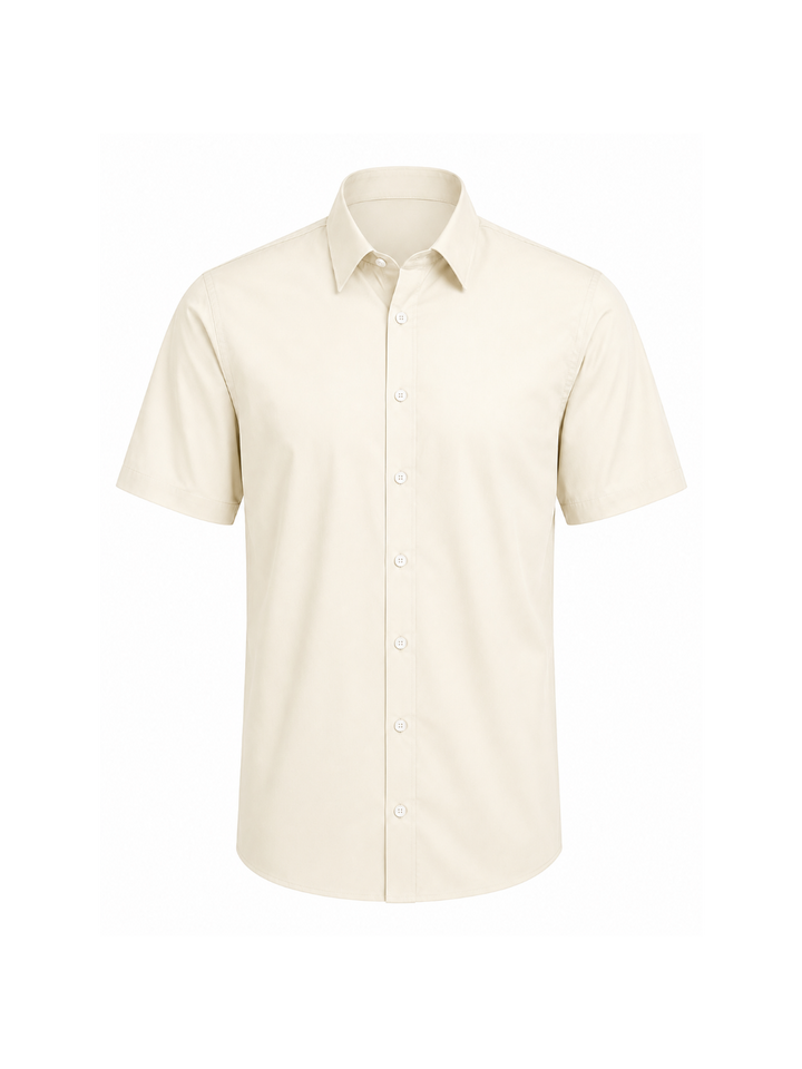 Camisa Manga Corta para Hombre en Popelina Arena